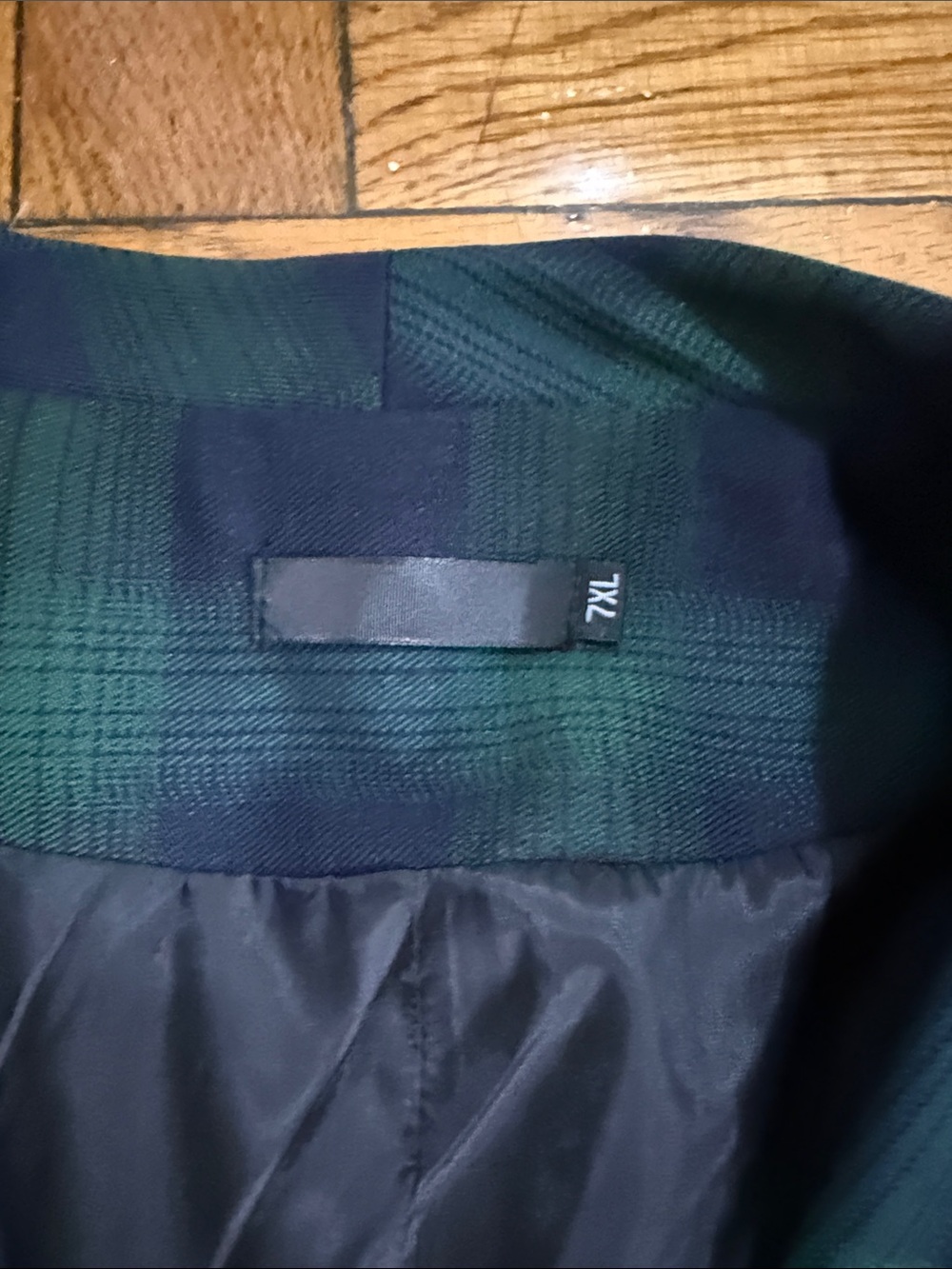 Double-Breasted Green & Black Plaid Blazer - Men - Picture 9 of 13